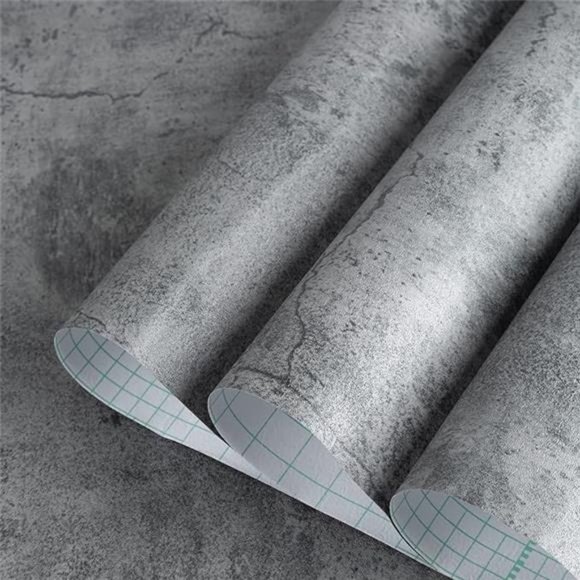 Concrete Peel Stick Grey Contact Paper Cement Wall Paper Waterproof Wallpaper - Picture 2 of 7